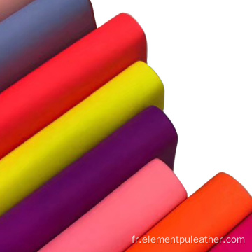 Cuir de silicone coloré en cuir PU personnalisé